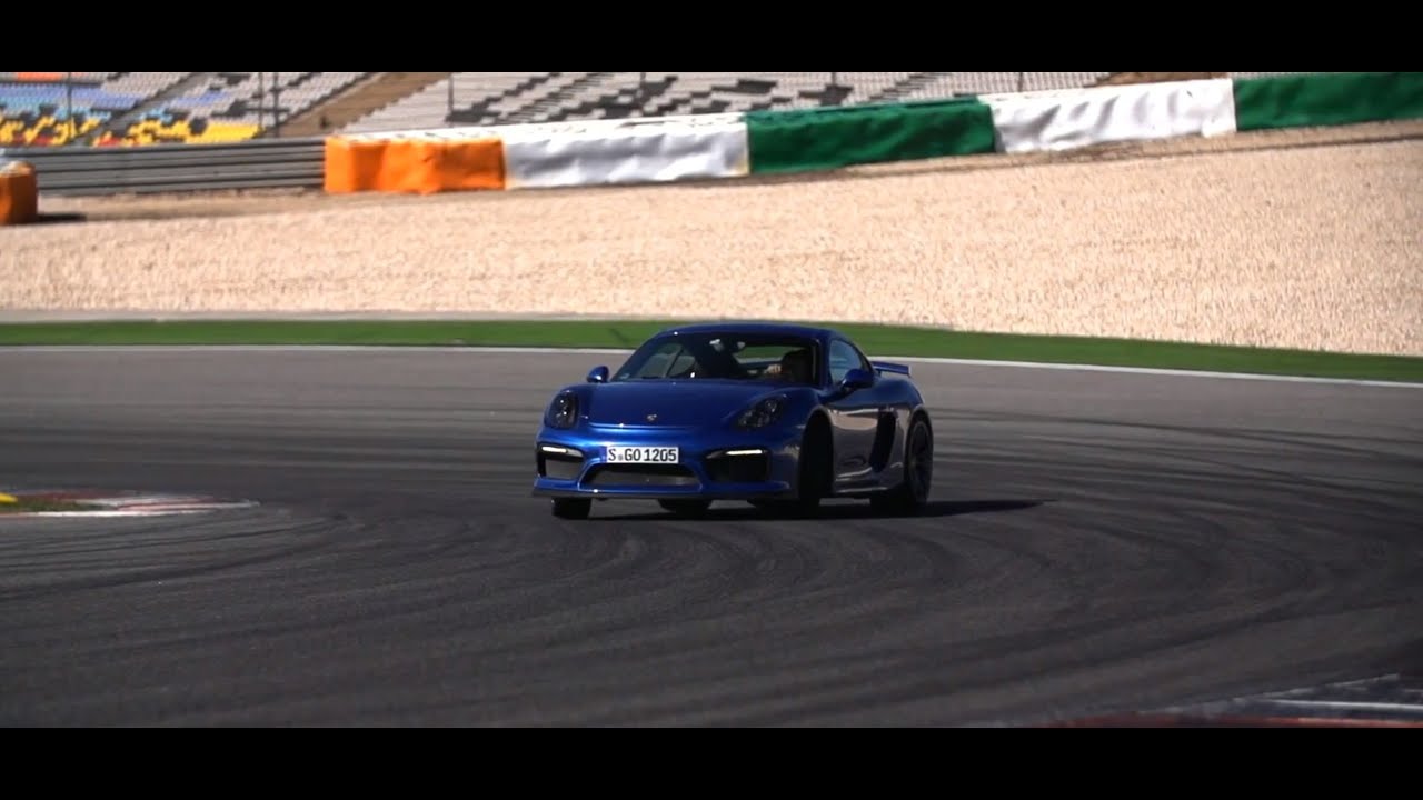 Porsche Cayman GT4 on track